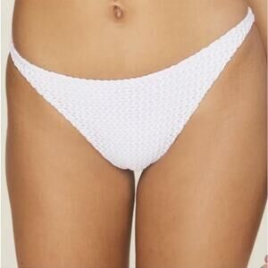 Andie Swim x Demi Moore The Tropez Crochet Bikini Bottom White Size Large NWT